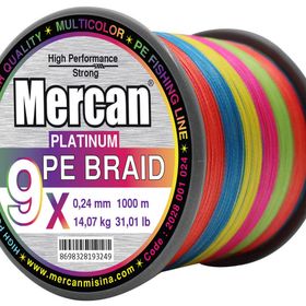 Mercan Pe Örgü Platinum X9 İp 1000 m Multıcolur Misina