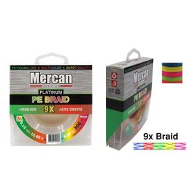 Mercan Pe Örgü Platinum X9 İp 300 m Multicolor Makara Misina