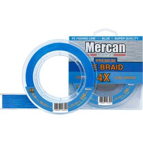 Mercan PE Örgü Premium 4X İp 0.40 mm - 150 mt Mavi Makara Misina
