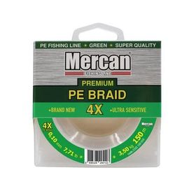 Mercan PE Örgü Premium 4X İp 0.47 mm - 150 mt Yeşil Makara Misina