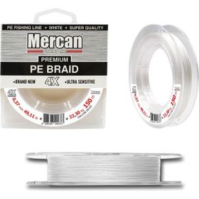 Mercan PE Örgü Premium 4X İp 150 mt Beyaz Makara Misina