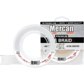 Mercan PE Örgü Premium 4X İp 150 mt Beyaz Makara Misina