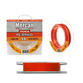 Mercan PE Örgü Premium 4X İp 150 mt Turuncu Makara Misina