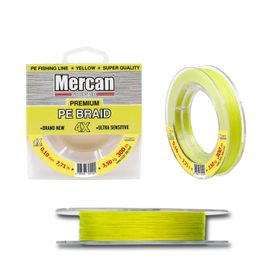Mercan Pe Örgü Premium X4 İp 300 mt Sarı Misina