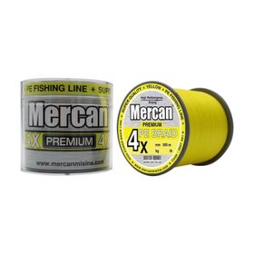 Mercan Pe Örgü Premium X4 İp 500 mt Sarı Misina