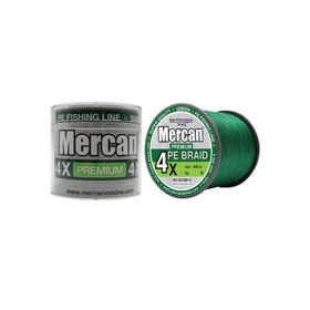 Mercan Pe Örgü Premium X4 İp 500 mt Yeşil Misina