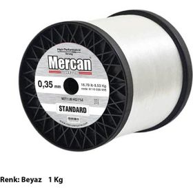 Mercan Standart 0.35 mm 1 kg Beyaz Bobin Misina