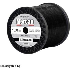 Mercan Standart 1.50 mm 1 kg Siyah Bobin Misina