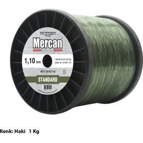 Mercan Standart 1 kg Haki Yeşil Bobin Misina