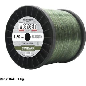 Mercan Standart 1 kg Haki Yeşil Bobin Misina