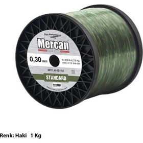 Mercan Standart 1 kg Haki Yeşil Bobin Misina