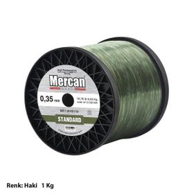 Mercan Standart 1 kg Haki Yeşil Bobin Misina