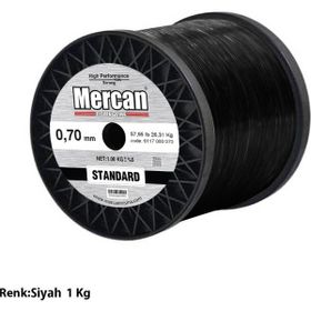Mercan Standart 1 kg Siyah Bobin Misina