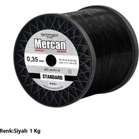 Mercan Standart 1 kg Siyah Bobin Misina
