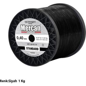 Mercan Standart 1 kg Siyah Bobin Misina