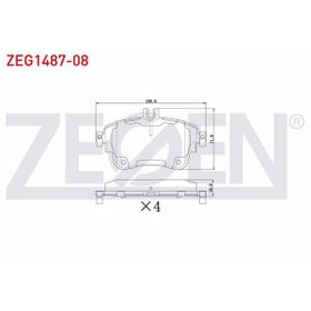 Mercedes A Class W169 2005/2008 116.8x63.8x18 Ön Fren Balatası