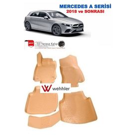Mercedes A Serisi W177 2018 Sonrası Bej 3D Havuzlu Paspas