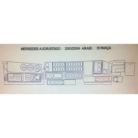 Mercedes Atego - Axor 2001 - 2004 Arası 51 Parça Karbon Desen Torpido Kaplama