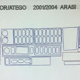 Mercedes Atego - Axor 2001 - 2004 Arası 51 Parça Karbon Desen Torpido Kaplama
