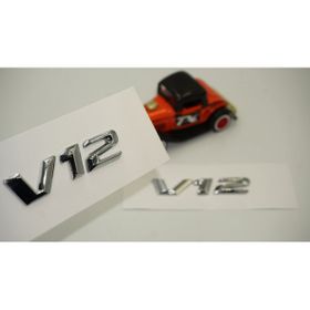 Mercedes Benz V12 Çamurluk Yanı Gümüş Krom Parlak Siyah Abs 3M Yazı Orjinal Logo
