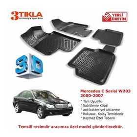 Mercedes C Serisi W203 2000-2007 Seti 3D Havuzlu Paspas