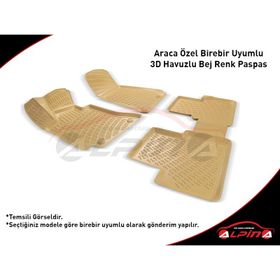 Mercedes C Serisi W204 2007-2014 Bej 3D Havuzlu Paspas