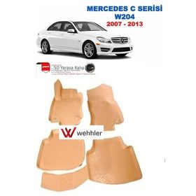 Mercedes C Serisi W204 2007-2014 Bej 3D Havuzlu Paspas