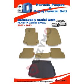 Mercedes C Serisi W204 Sedan Plastik 2007-2013 Bej Paspas ve Bagaj Havuzu