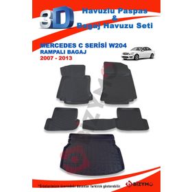 Mercedes C Serisi W204 Sedan Rampalı 2007-2013 Paspas ve Bagaj Havuzu