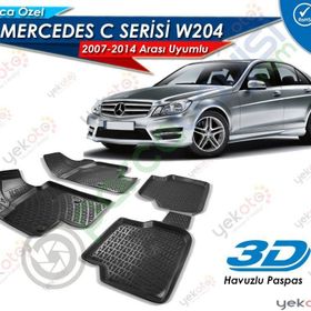 Mercedes C W204 2007-2014 Arası 3D Havuzlu Paspas