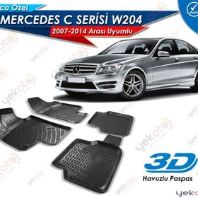 Mercedes C W204 2007-2014 Arası 3D Havuzlu Paspas