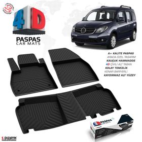 Mercedes Citan Profesyonel Havuzlu Ekonomik 4D Siyah Oto Paspası
