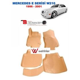 Mercedes E Serisi W210 1996-2002 Bej 3D Havuzlu Paspas