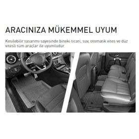 Mercedes Maybach Bej Renk Profesyonel 3D Havuzlu 5 Parça Oto Paspas