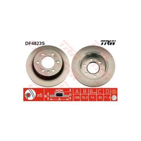 Mercedes Sprinter 06-16-298X16 6x130 VW Crafter 06-16 Arka Fren Diski