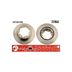 Mercedes Sprinter 06-16 303X28 6x130 VW Crafter 06-16 Arka Fren Diski