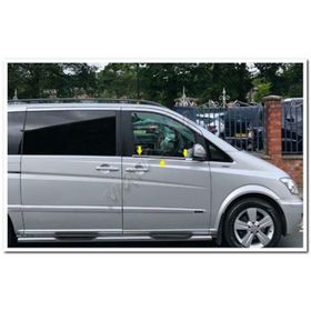 Mercedes Viano 2004-2014 2 Parça Paslanmaz Çelik Cam Çıtası