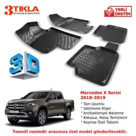 Mercedes X Serisi 2018-2019 Seti 3D Havuzlu Paspas