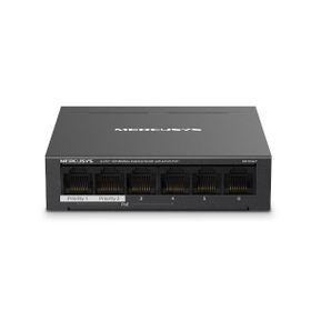 Mercusys MS106LP 4 Port 10-100 MBPS PoE+ 2 Port 10-100 MBPS Uplink Metal Kasa Switch