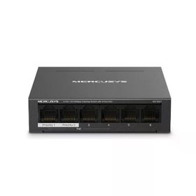 Mercusys MS106LP 4 Port 10-100 MBPS PoE+ 2 Port 10-100 MBPS Uplink Metal Kasa Switch