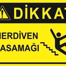 Merdiven Basamağı Uyarı Levhası