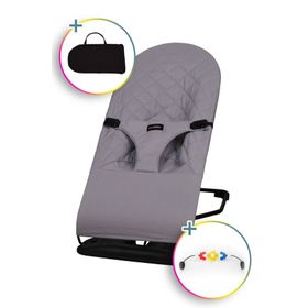 Merfbaby Gri Çantalı Oyuncaklı Ana Kucağı