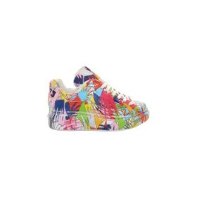 MergenShoes 0330 Kırmızı Sarı Dikişli Kadın Spor Ayakkabı