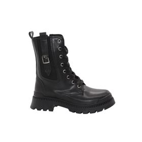 MergenShoes 3084 Siyah Fermuarlı Bağcıklı Kadın Bot