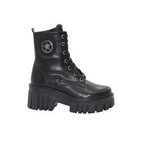 MergenShoes 3086 Siyah Fermuarlı Bağcıklı Kadın Bot