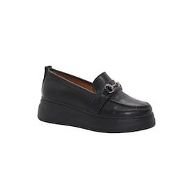 MergenShoes BF0685 Siyah Yüksek Taban Kadın Günlük Ayakkabı