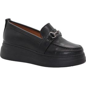MergenShoes BF0685 Siyah Yüksek Taban Kadın Günlük Ayakkabı