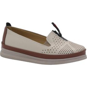 MergenShoes Esa 029 Bej Rahat Taban Kadın Günlük Ayakkabı