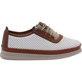 MergenShoes Esa T033 Beyaz Rahat Taban Kadın Günlük Ayakkabı