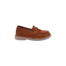 MergenShoes G058 Taba Süet Kauçuk Taban Kadın Günlük Ayakkabı